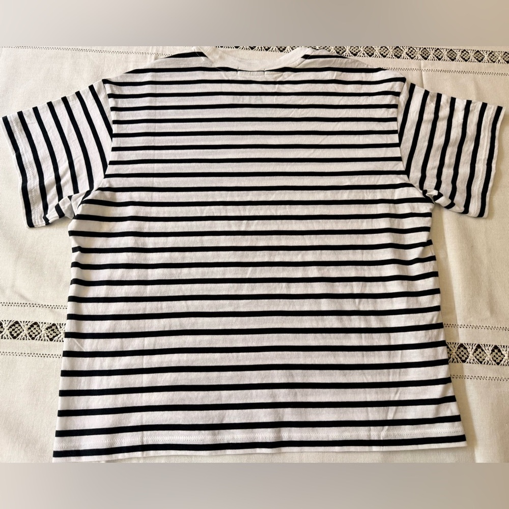 ATM Anthony Thomas Melillo Black and White Striped Tee classic‎ jersey S - Picture 13 of 13